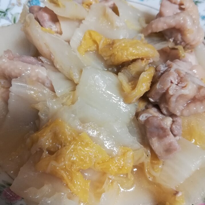 さっぱり♪白菜と鶏肉のしょうが蒸し